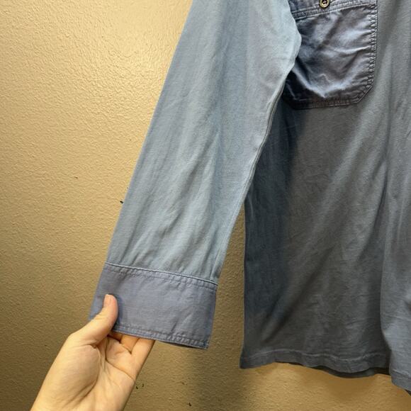 AllSaints Spitalfields Jacks Place Utility Polo Shirt Size S Pockets Henley - Picture 7 of 9